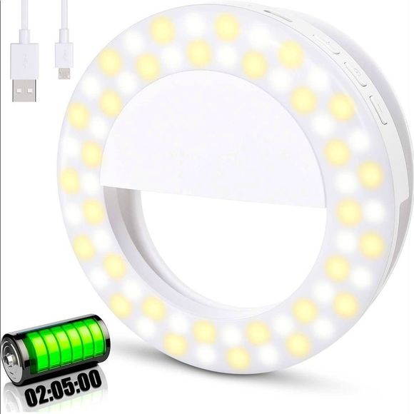 2/$25 🍣 New Selfie Ring Light Long Battery Life 60 LED 3 Light Modes - Picture 1 of 12